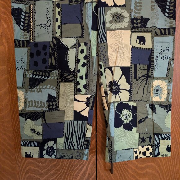 Bette & Court multicolor safari print capri pants - size 6 - Picture 3 of 5